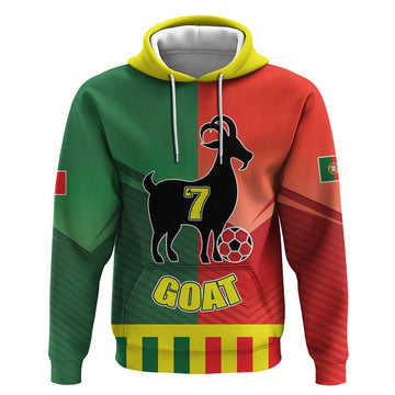 Personalized Portugal 7 Goat Hoodie Greatest Of All Time Sporty Style LT17