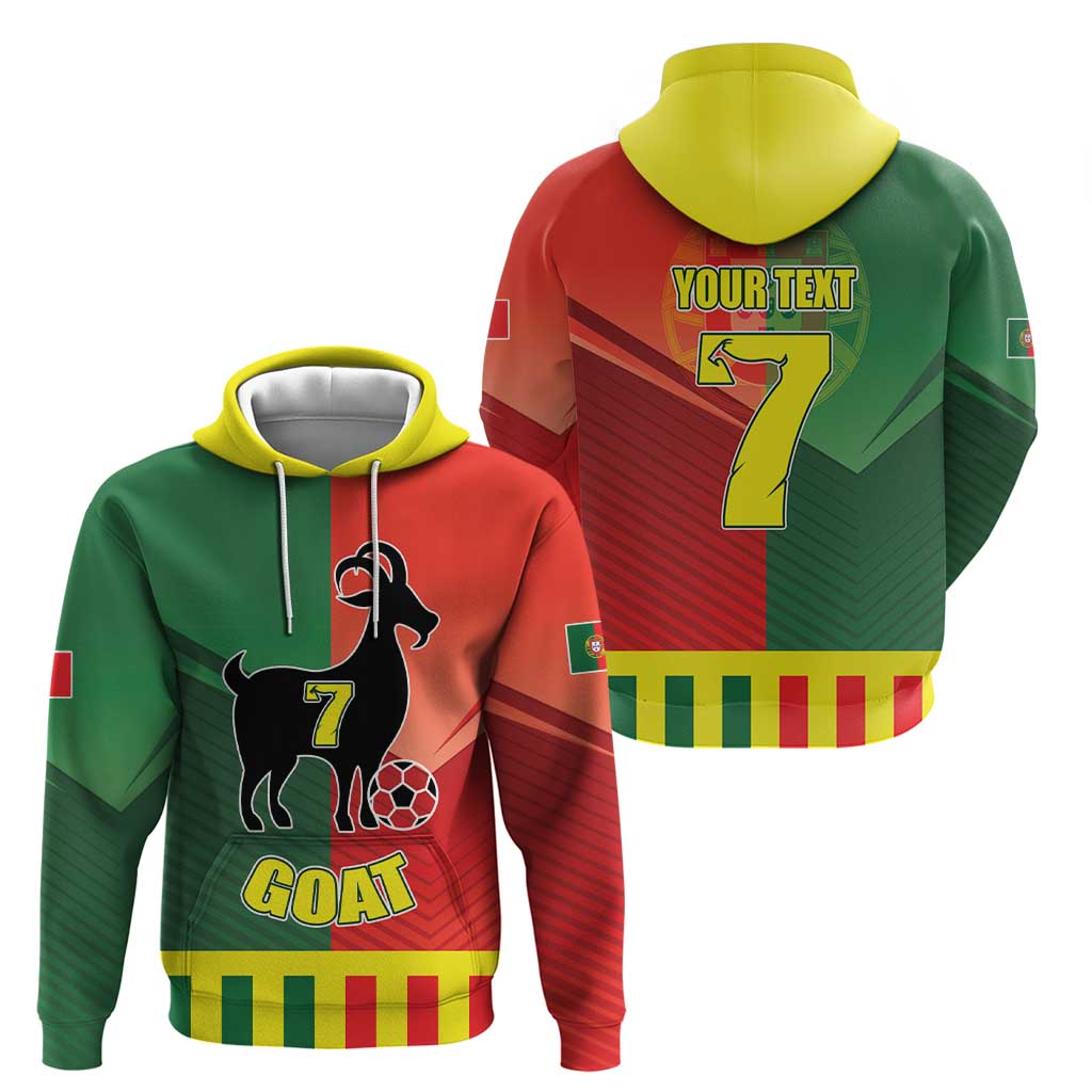 Personalized Portugal 7 Goat Hoodie Greatest Of All Time Sporty Style LT17