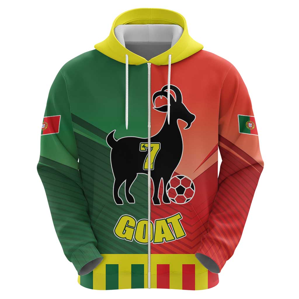 Personalized Portugal 7 Goat Hoodie Greatest Of All Time Sporty Style LT17