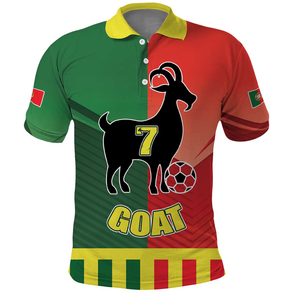 Personalized Portugal 7 Goat Polo Shirt Greatest Of All Time Sporty Style LT17