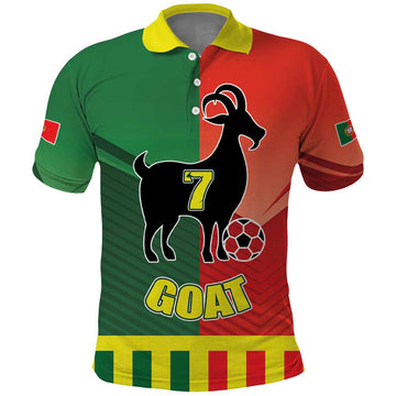 Personalized Portugal 7 Goat Polo Shirt Greatest Of All Time Sporty Style LT17
