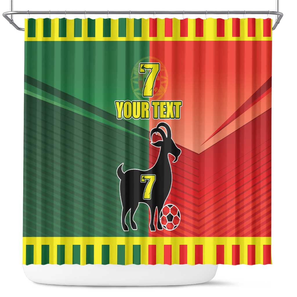 Personalized Portugal 7 Goat Shower Curtain Greatest Of All Time Sporty Style LT17