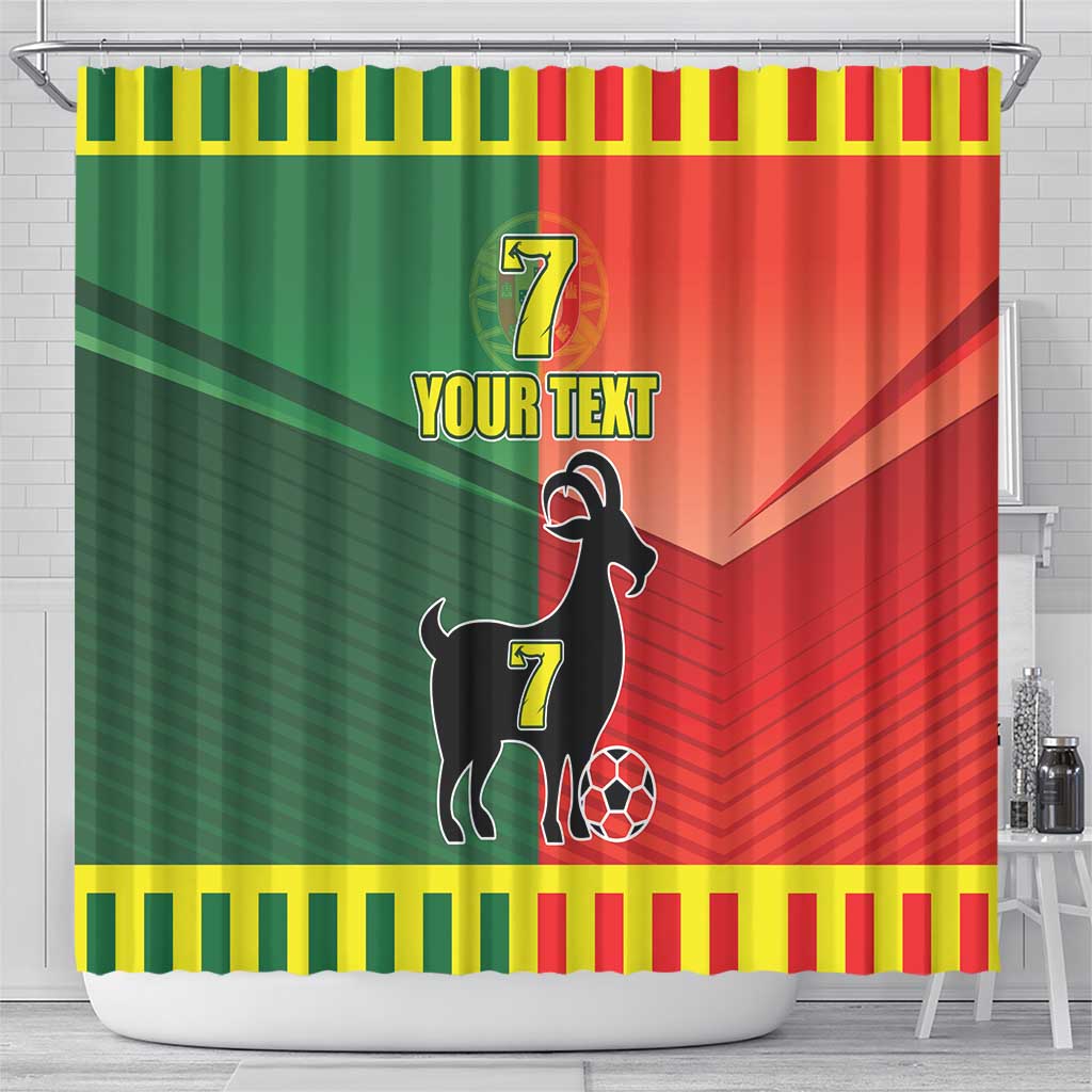 Personalized Portugal 7 Goat Shower Curtain Greatest Of All Time Sporty Style LT17