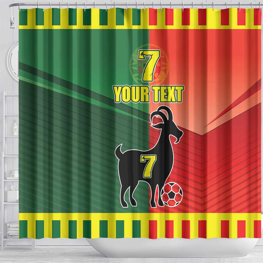 Personalized Portugal 7 Goat Shower Curtain Greatest Of All Time Sporty Style LT17