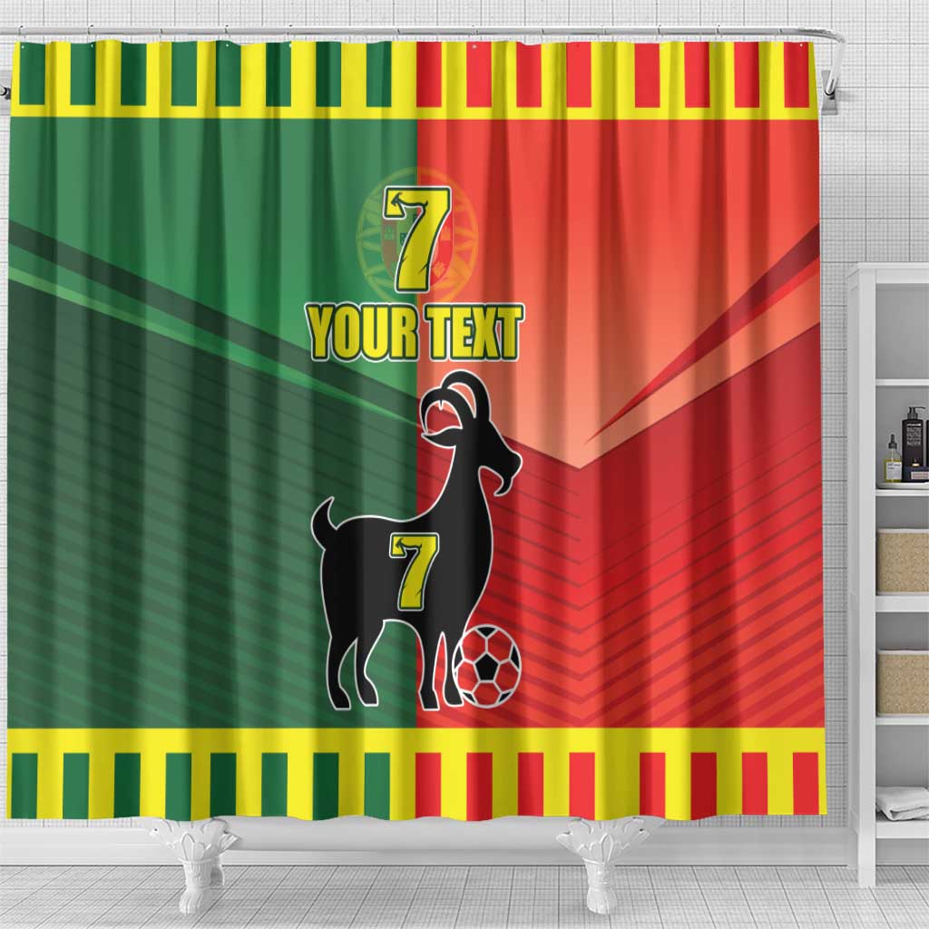Personalized Portugal 7 Goat Shower Curtain Greatest Of All Time Sporty Style LT17
