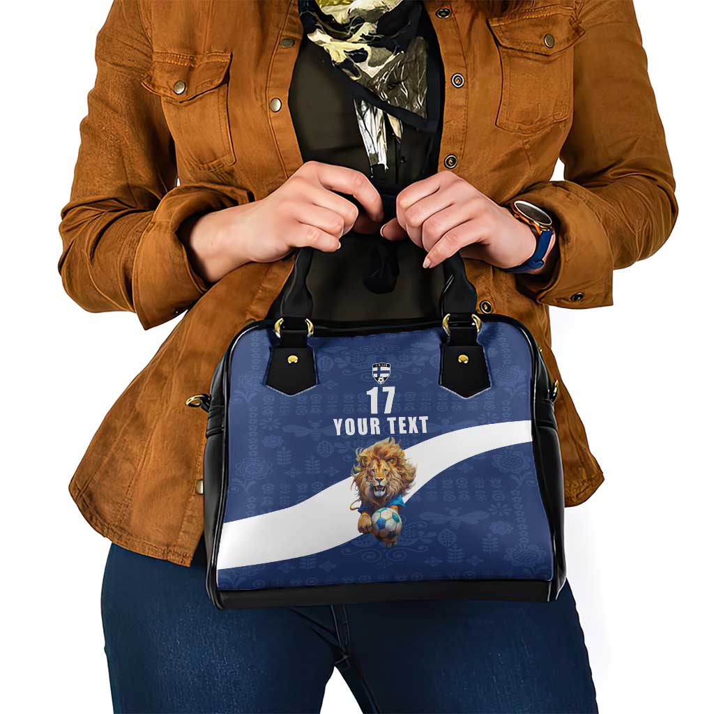 Custom Finland Football Lion Mascot Shoulder Handbag Huuhkajat with Finnish Folk Paterns LT17