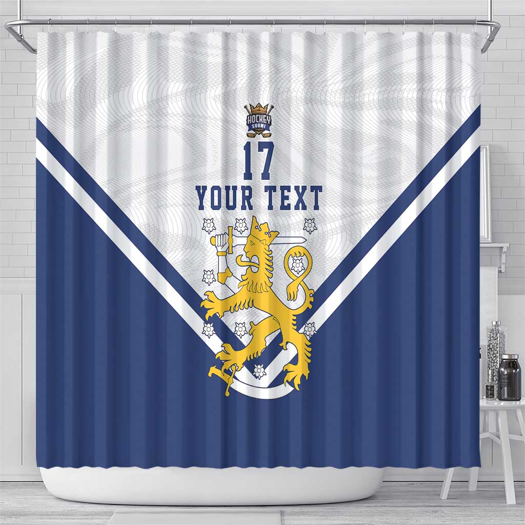 Custom Finland Ice Hockey We are Champions Shower Curtain Sporty Style Come on Leijonat LT17
