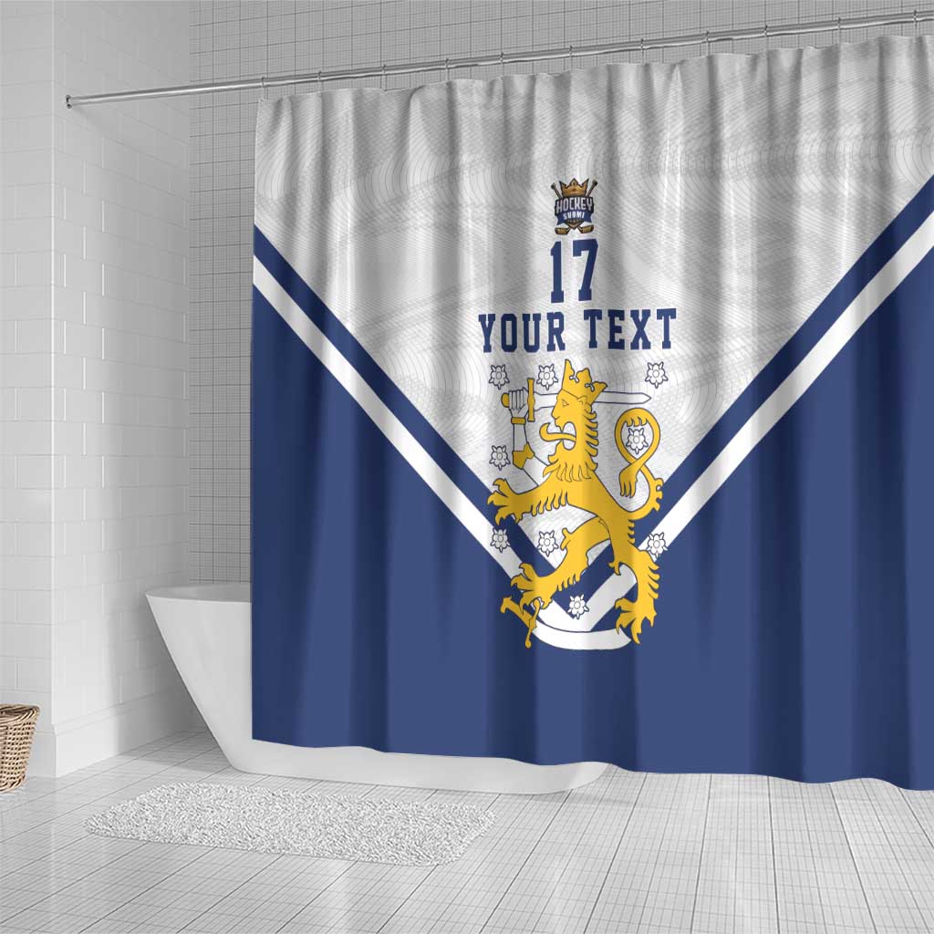 Custom Finland Ice Hockey We are Champions Shower Curtain Sporty Style Come on Leijonat LT17
