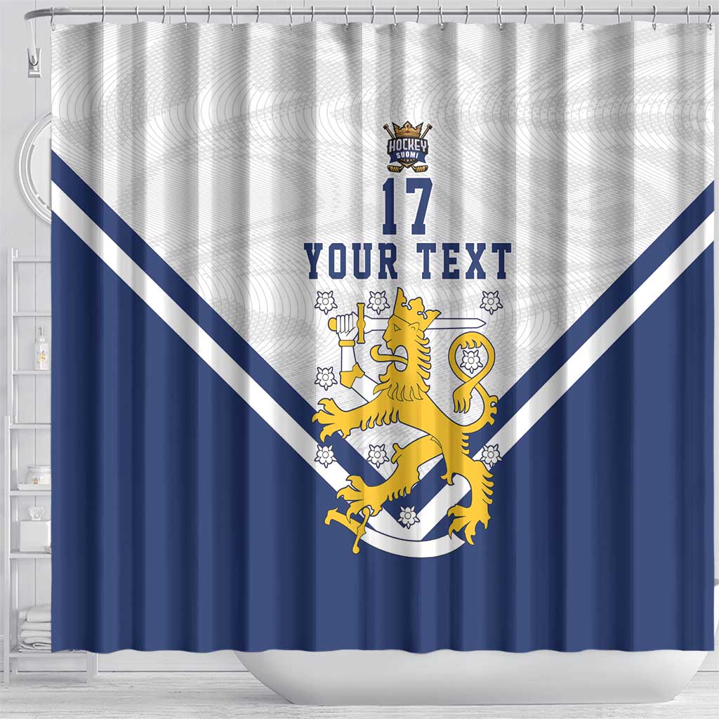 Custom Finland Ice Hockey We are Champions Shower Curtain Sporty Style Come on Leijonat LT17
