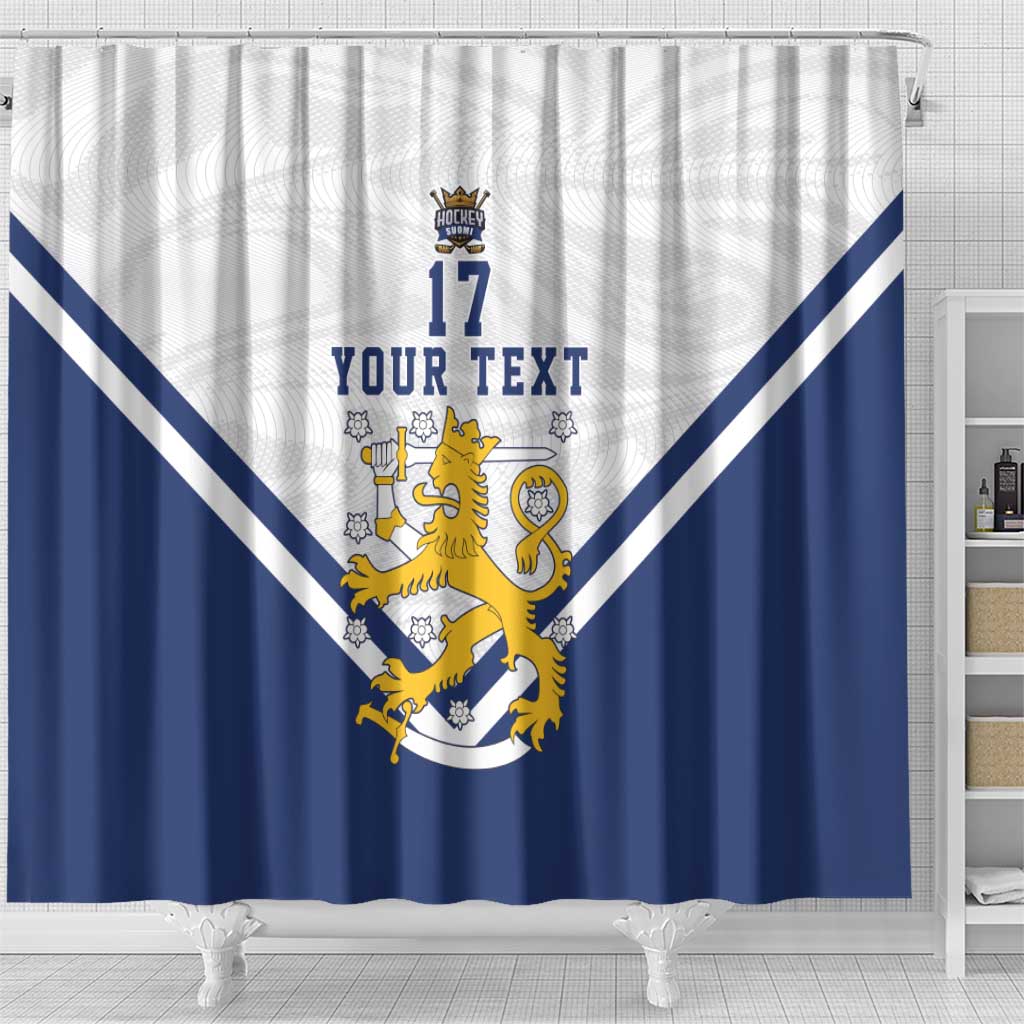 Custom Finland Ice Hockey We are Champions Shower Curtain Sporty Style Come on Leijonat LT17