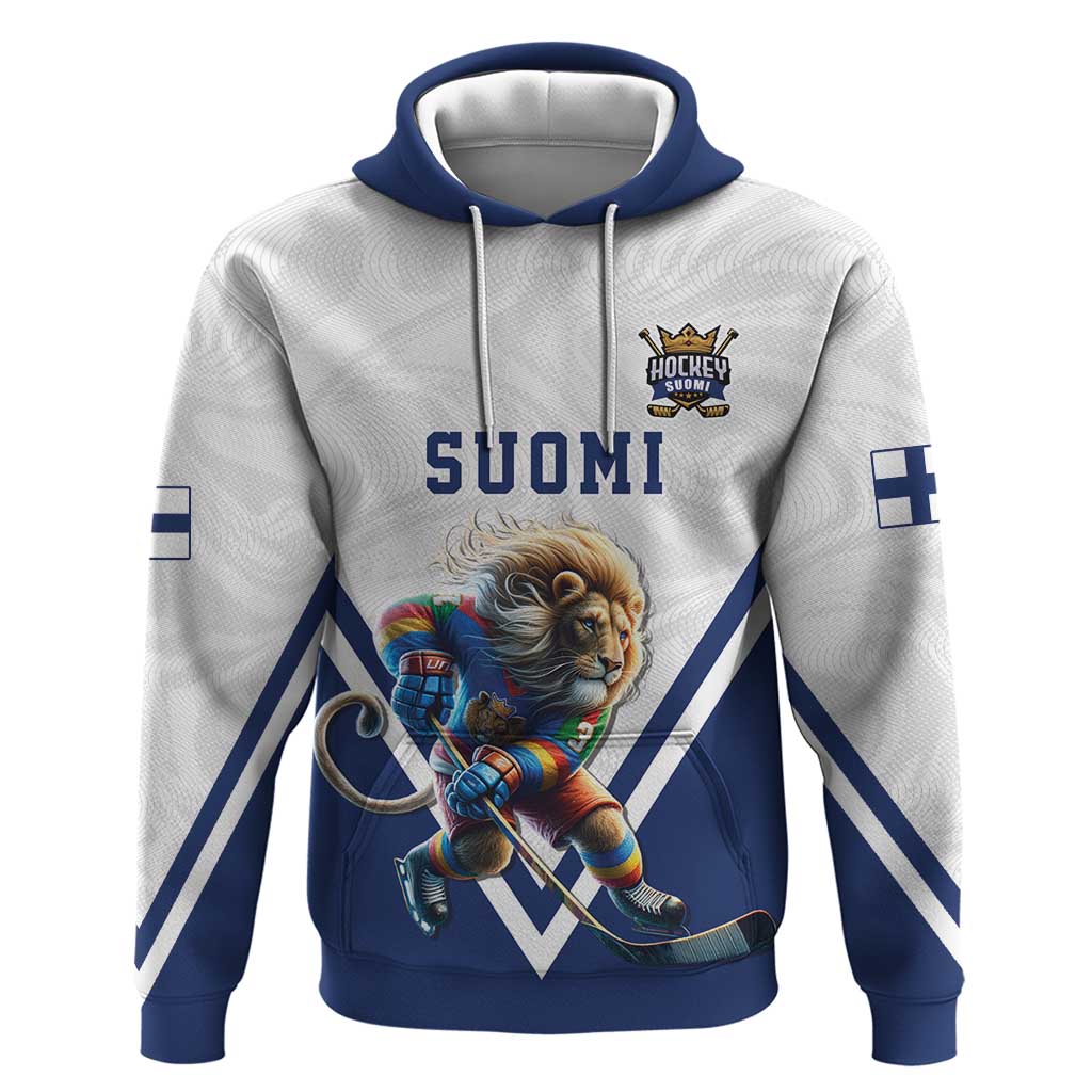 Custom Finland Ice Hockey Lion Mascot Hoodie Sporty Style Come on Leijonat LT17