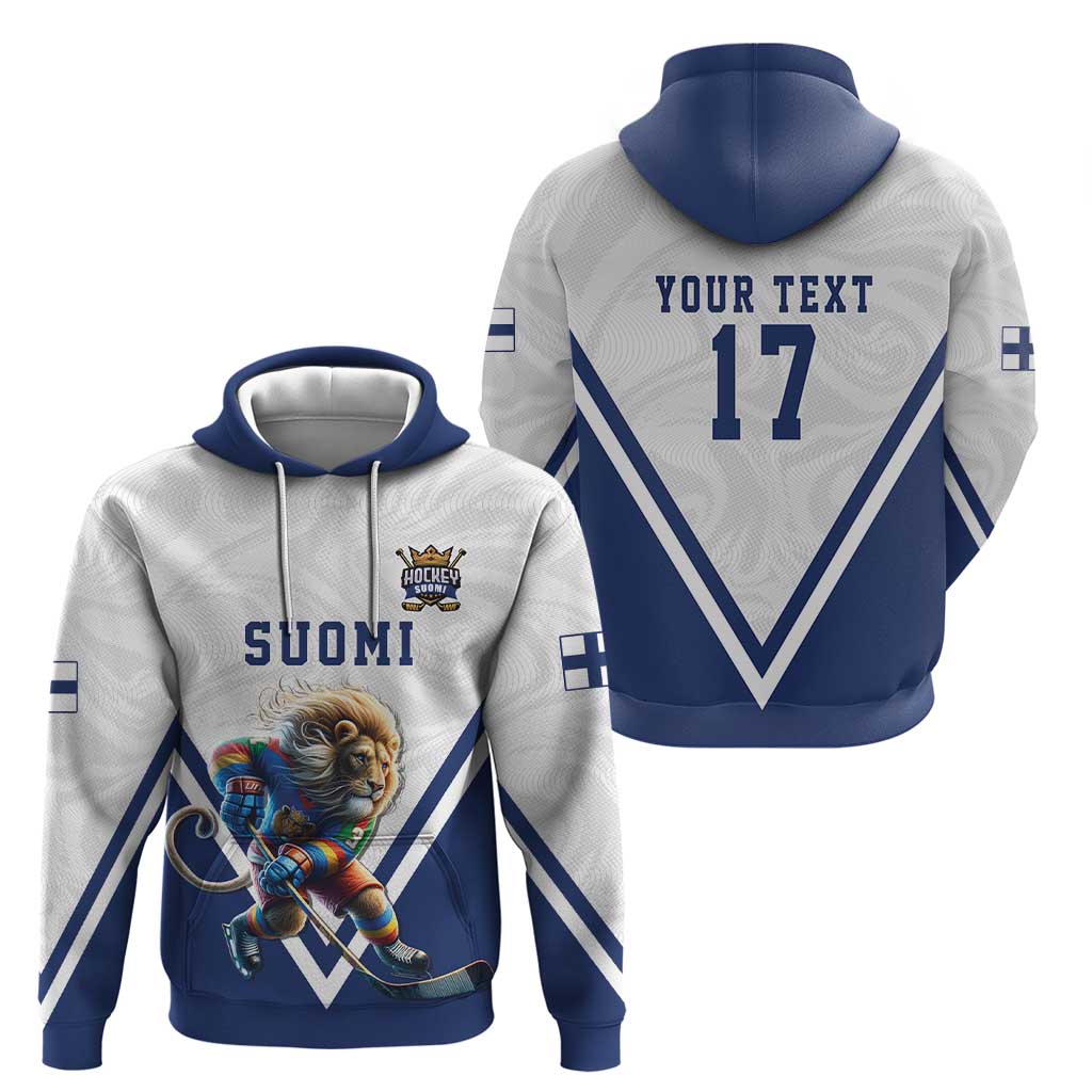 Custom Finland Ice Hockey Lion Mascot Hoodie Sporty Style Come on Leijonat LT17
