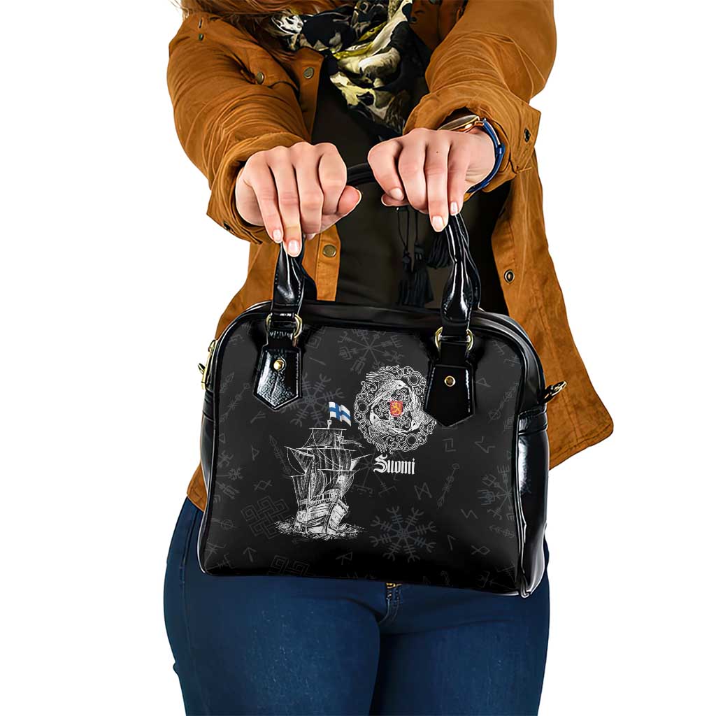 Finland Vikings Culture Shoulder Handbag Suomi Viking Ships LT17