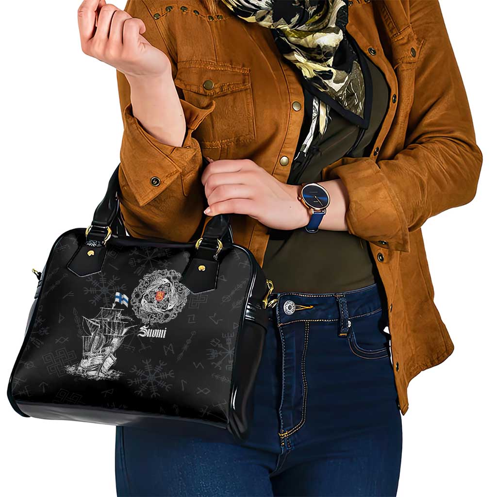 Finland Vikings Culture Shoulder Handbag Suomi Viking Ships LT17
