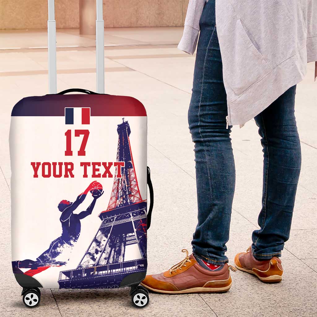Custom France Basketball Luggage Cover Eiffel Tower Sporty Style LT17