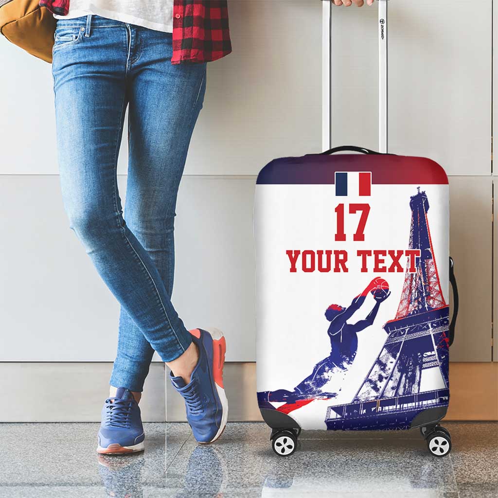 Custom France Basketball Luggage Cover Eiffel Tower Sporty Style LT17