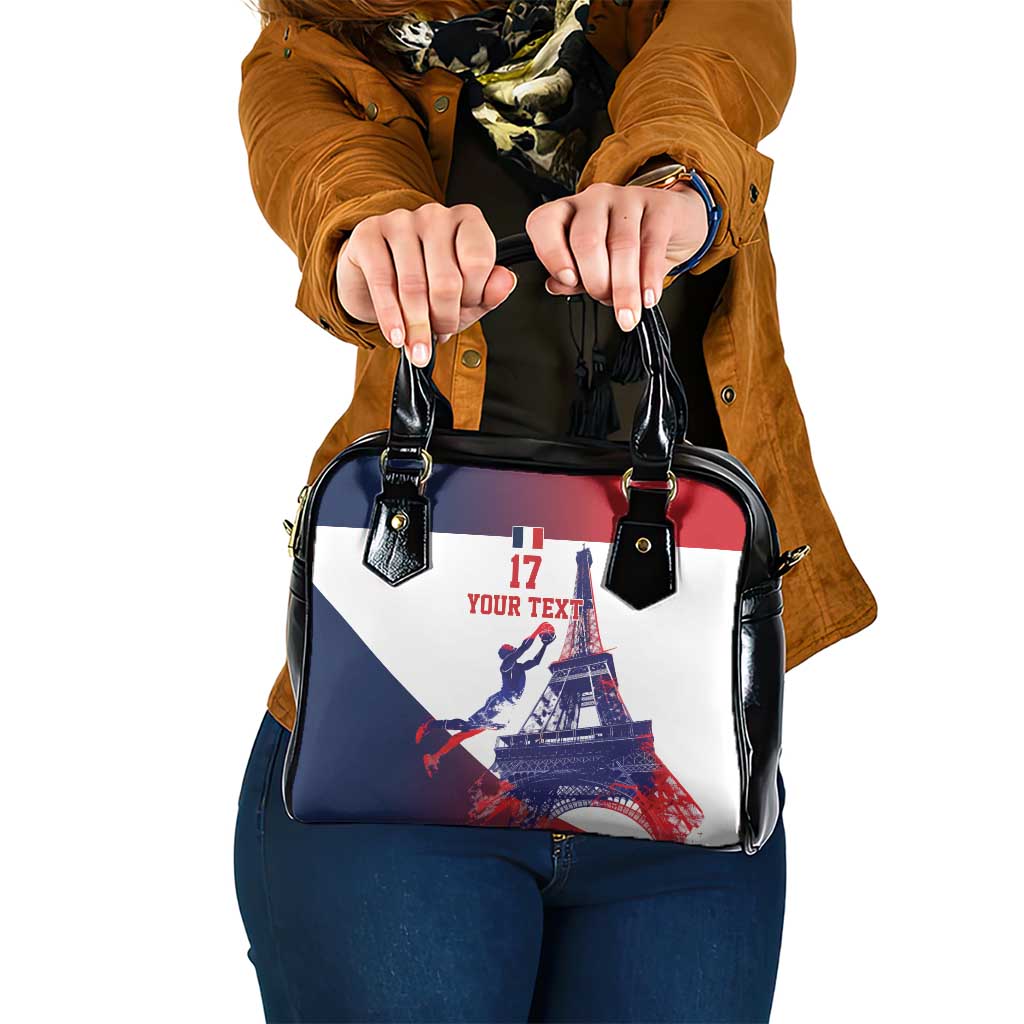Custom France Basketball Shoulder Handbag Eiffel Tower Sporty Style LT17