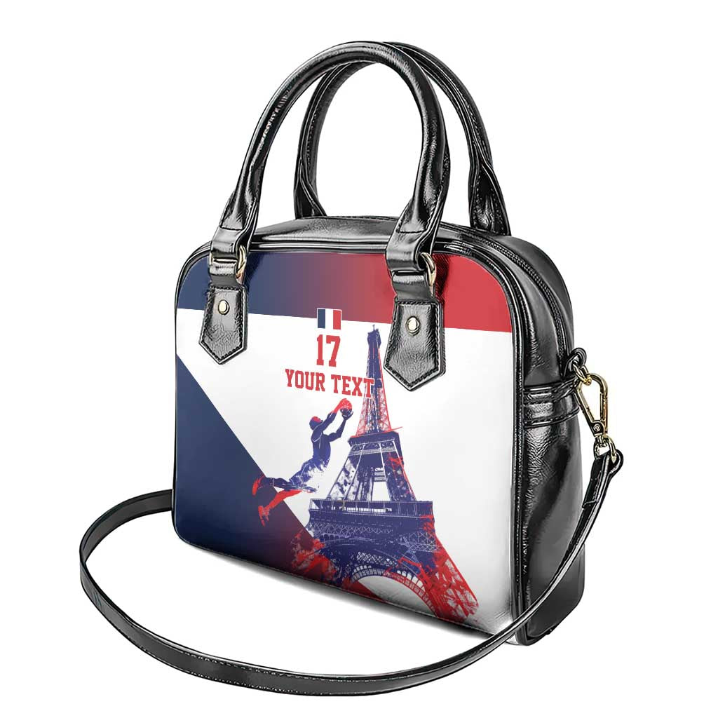 Custom France Basketball Shoulder Handbag Eiffel Tower Sporty Style LT17