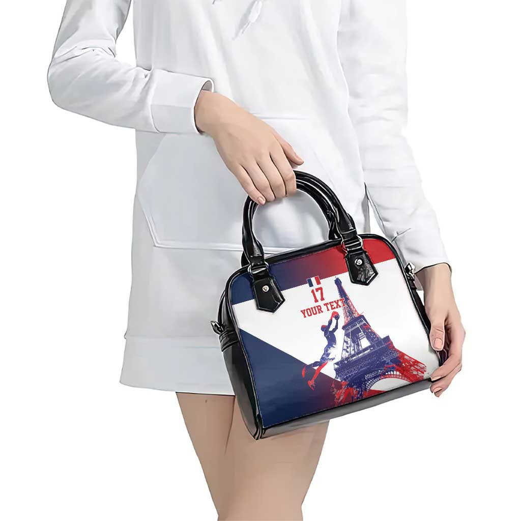 Custom France Basketball Shoulder Handbag Eiffel Tower Sporty Style LT17