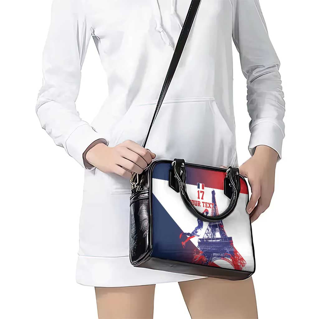 Custom France Basketball Shoulder Handbag Eiffel Tower Sporty Style LT17