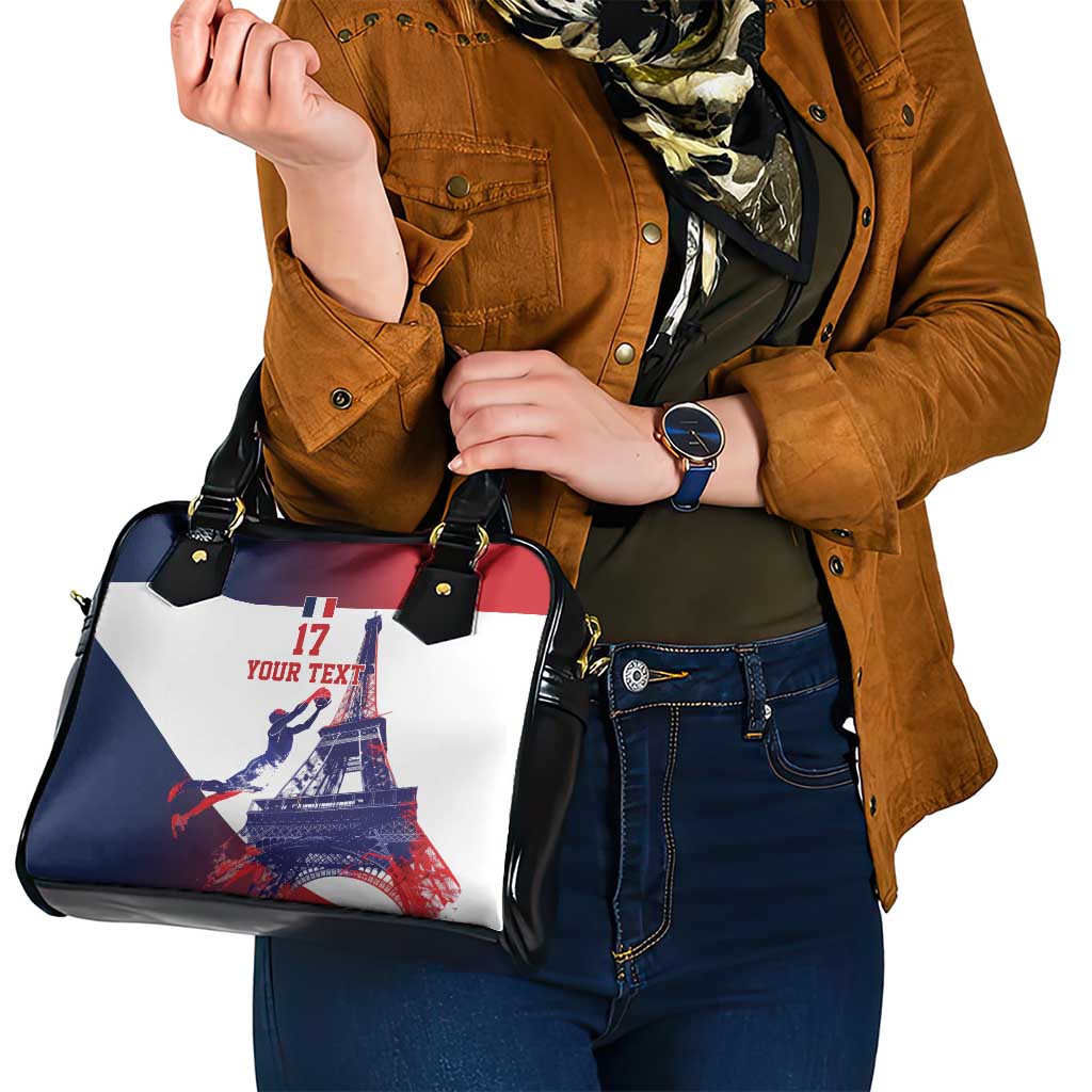 Custom France Basketball Shoulder Handbag Eiffel Tower Sporty Style LT17