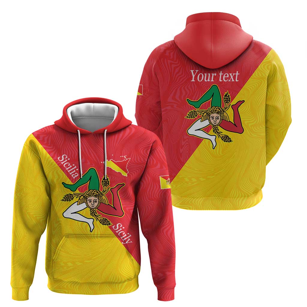 Personalized Italy Sicily Hoodie Sicilia Gorgoneion with Triskeles LT17
