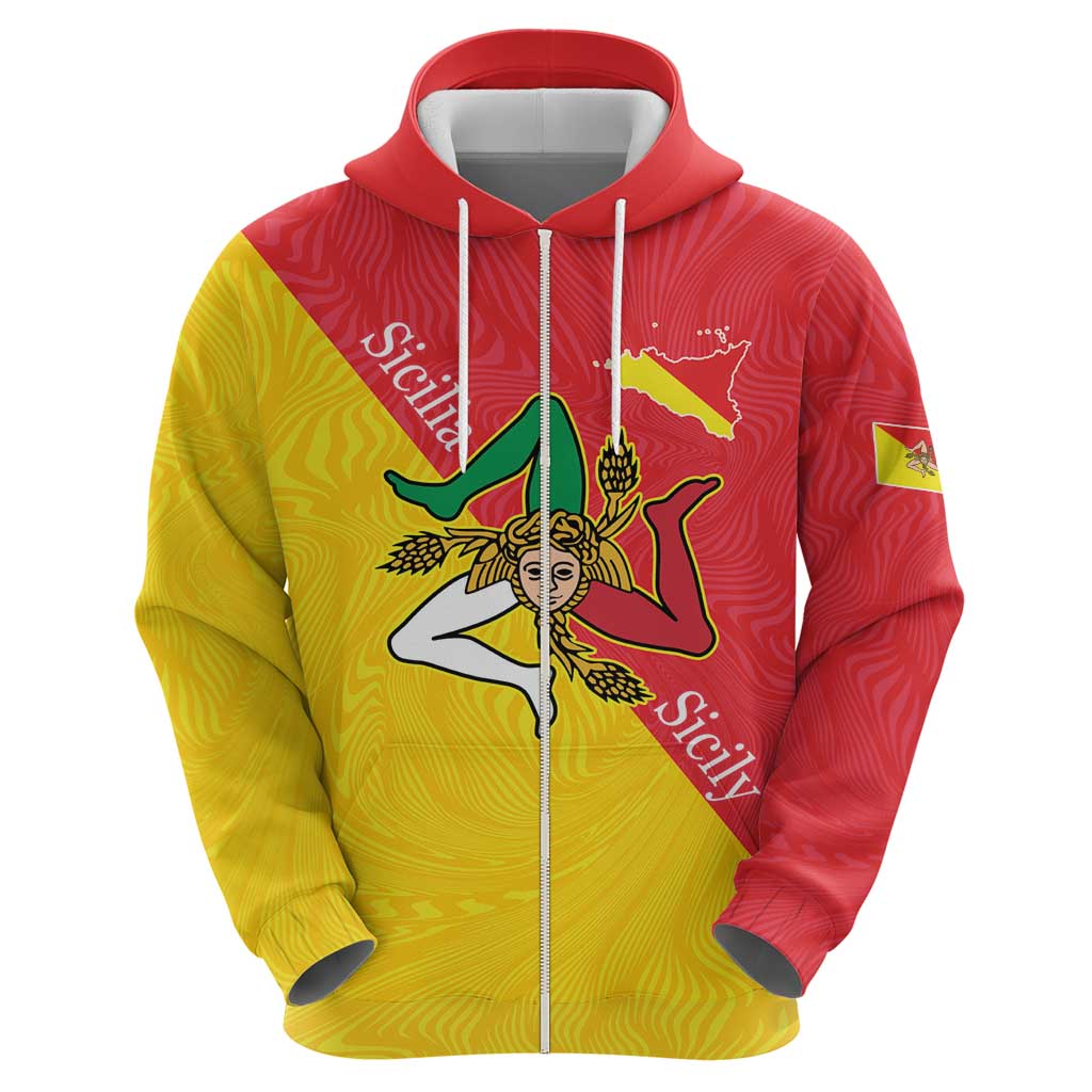 Personalized Italy Sicily Hoodie Sicilia Gorgoneion with Triskeles LT17