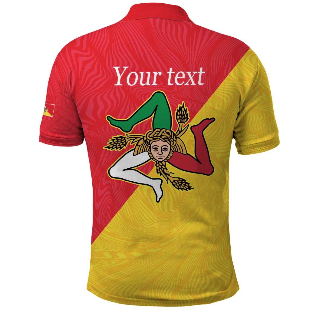 Personalized Italy Sicily Polo Shirt Sicilia Gorgoneion with Triskeles LT17