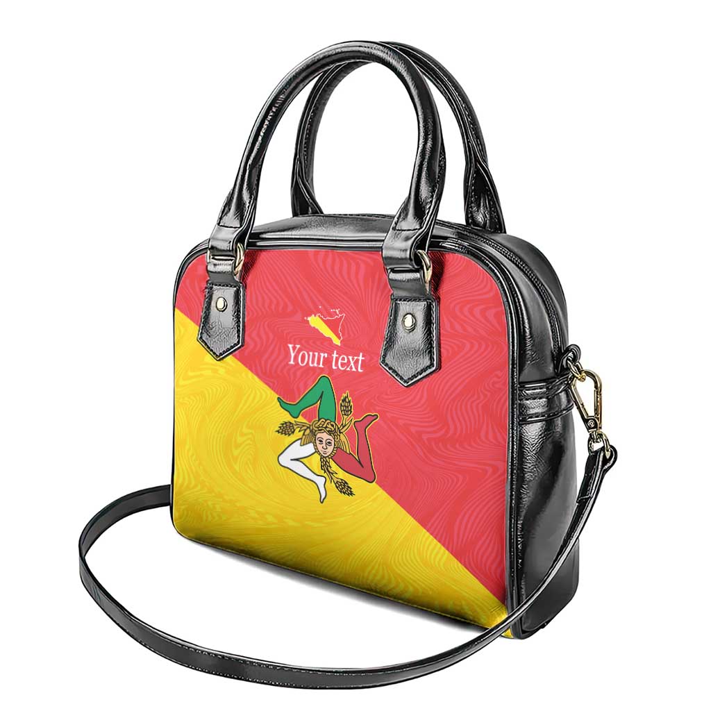 Personalized Italy Sicily Shoulder Handbag Sicilia Gorgoneion with Triskeles LT17