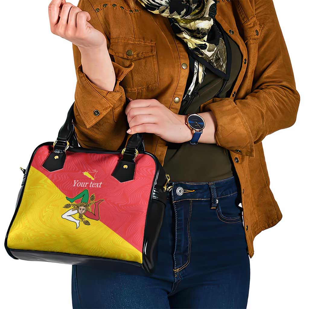 Personalized Italy Sicily Shoulder Handbag Sicilia Gorgoneion with Triskeles LT17