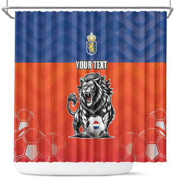 Netherlands Football Shower Curtain Oranje Lion Go Champion LT17