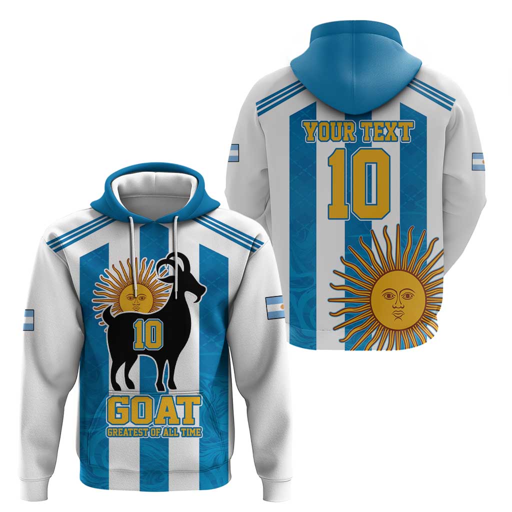 Personalized Argentina 10 Goat Hoodie Greatest Of All Time Sporty Style LT17