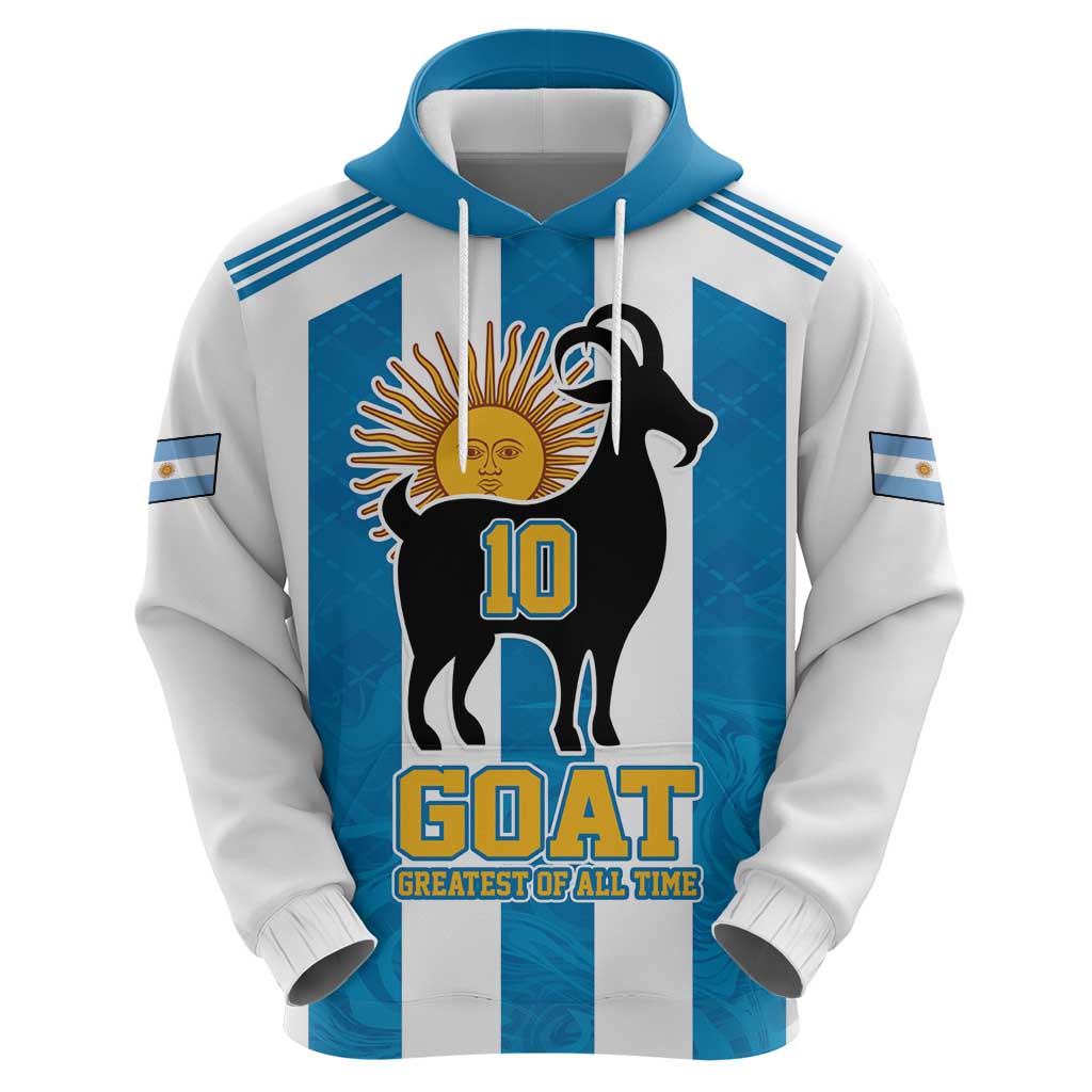 Personalized Argentina 10 Goat Hoodie Greatest Of All Time Sporty Style LT17