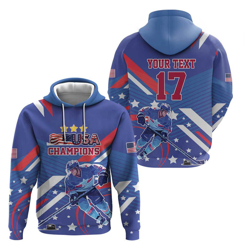 Custom United States Ice Hockey Hoodie USA Go Champions Sporty Style LT17