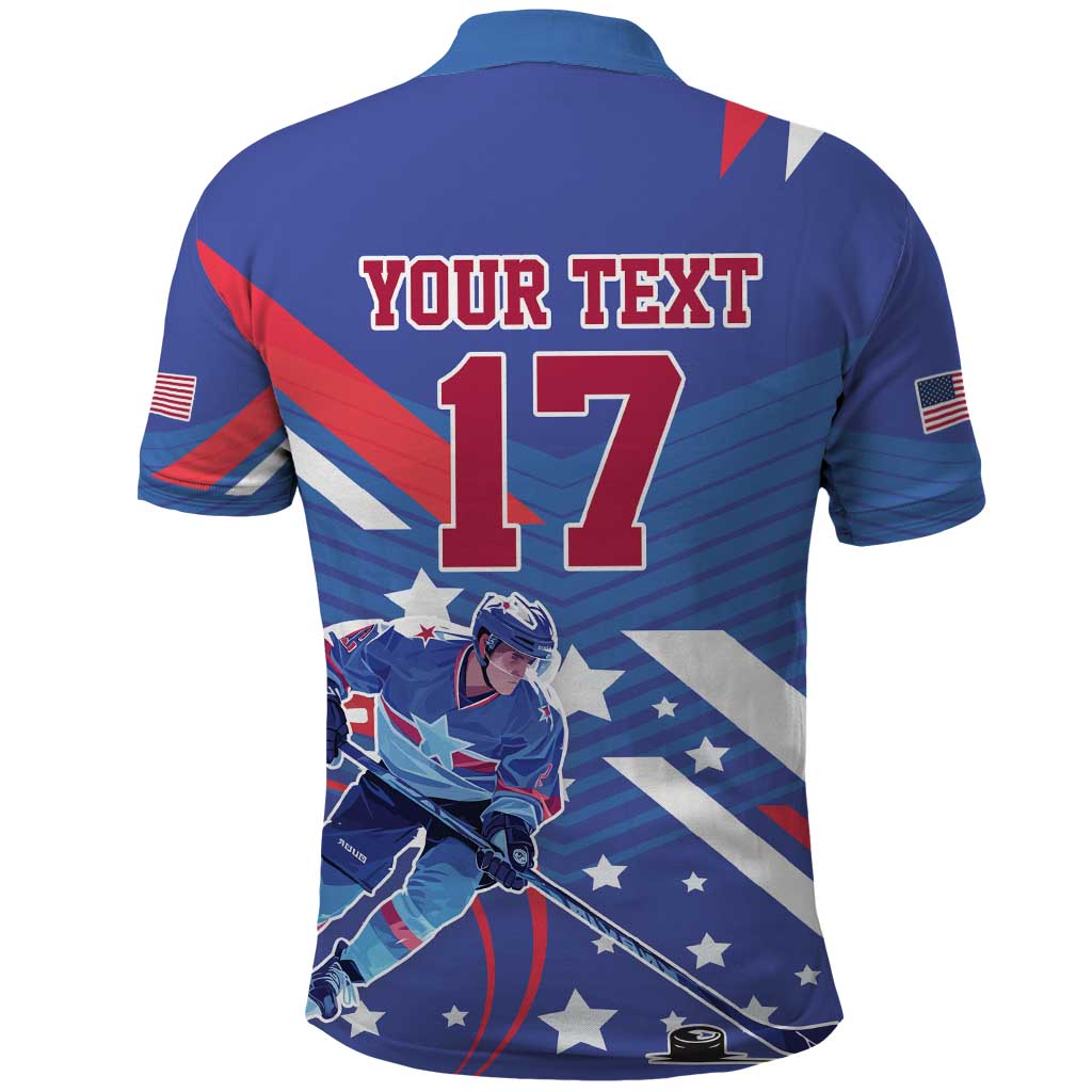 Custom United States Ice Hockey Polo Shirt USA Go Champions Sporty Style LT17