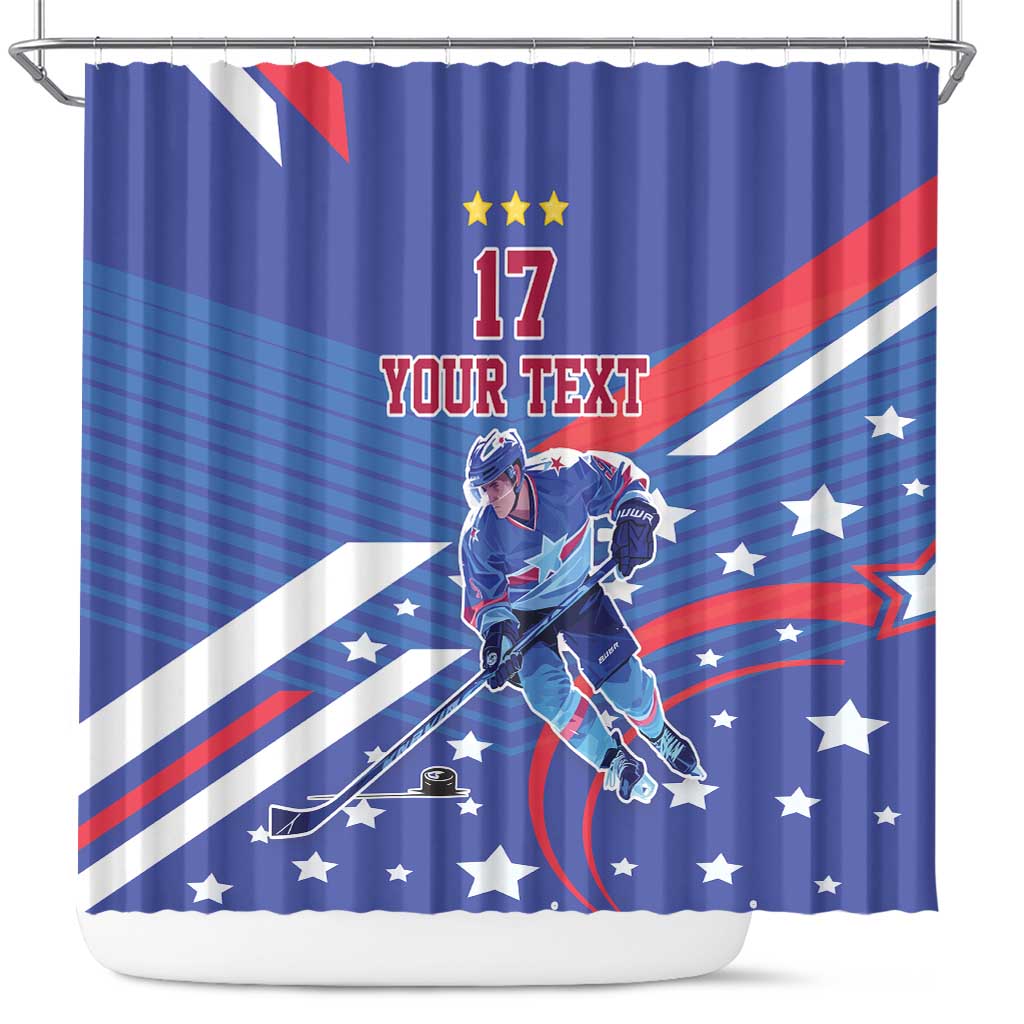 Custom United States Ice Hockey Shower Curtain USA Go Champions Sporty Style LT17