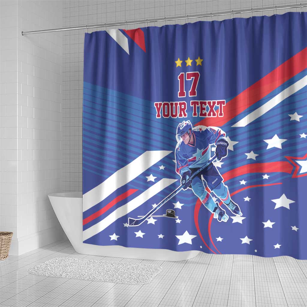 Custom United States Ice Hockey Shower Curtain USA Go Champions Sporty Style LT17