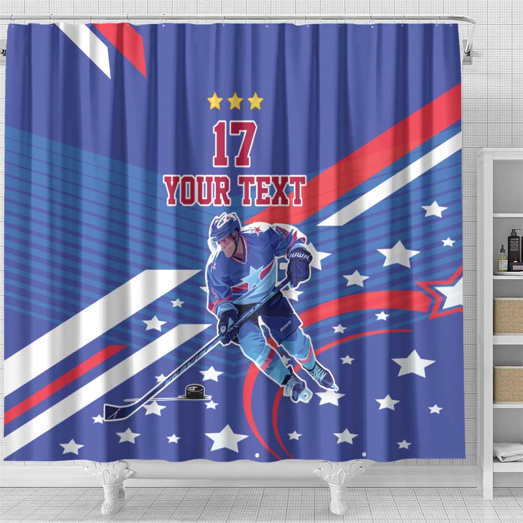 Custom United States Ice Hockey Shower Curtain USA Go Champions Sporty Style LT17