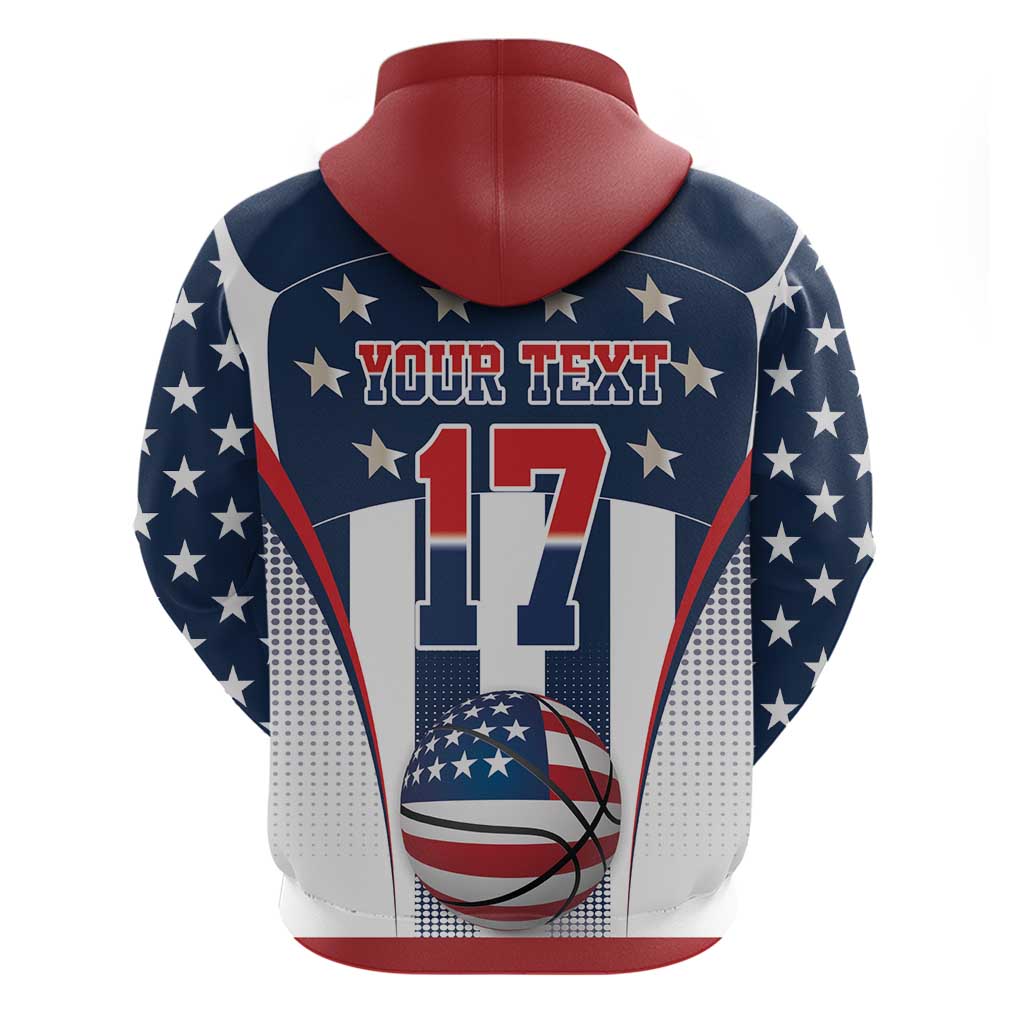 Custom United States Basketball Hoodie USA Eagle Mascot Style LT17