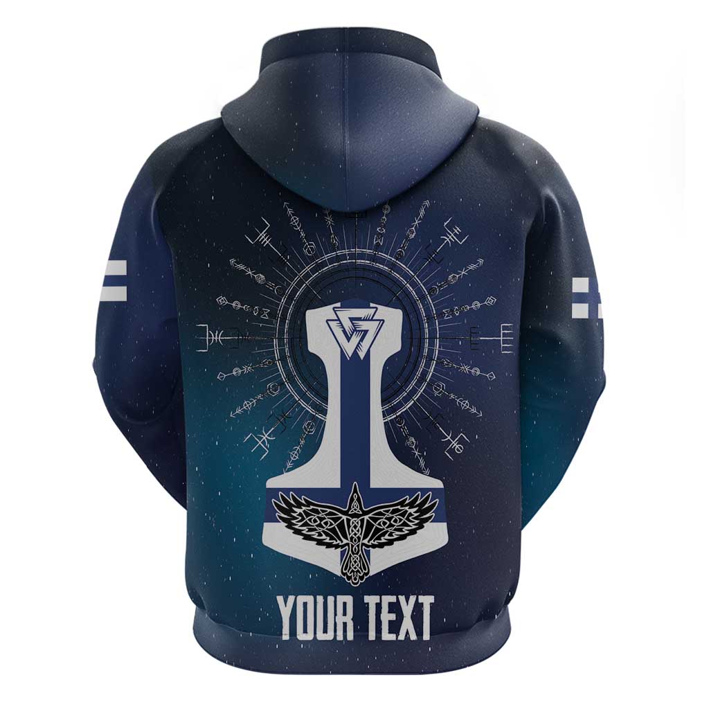 Personalized Finland Drakkar Vikings Hoodie Suomi Flag Viking Thor Runes LT17