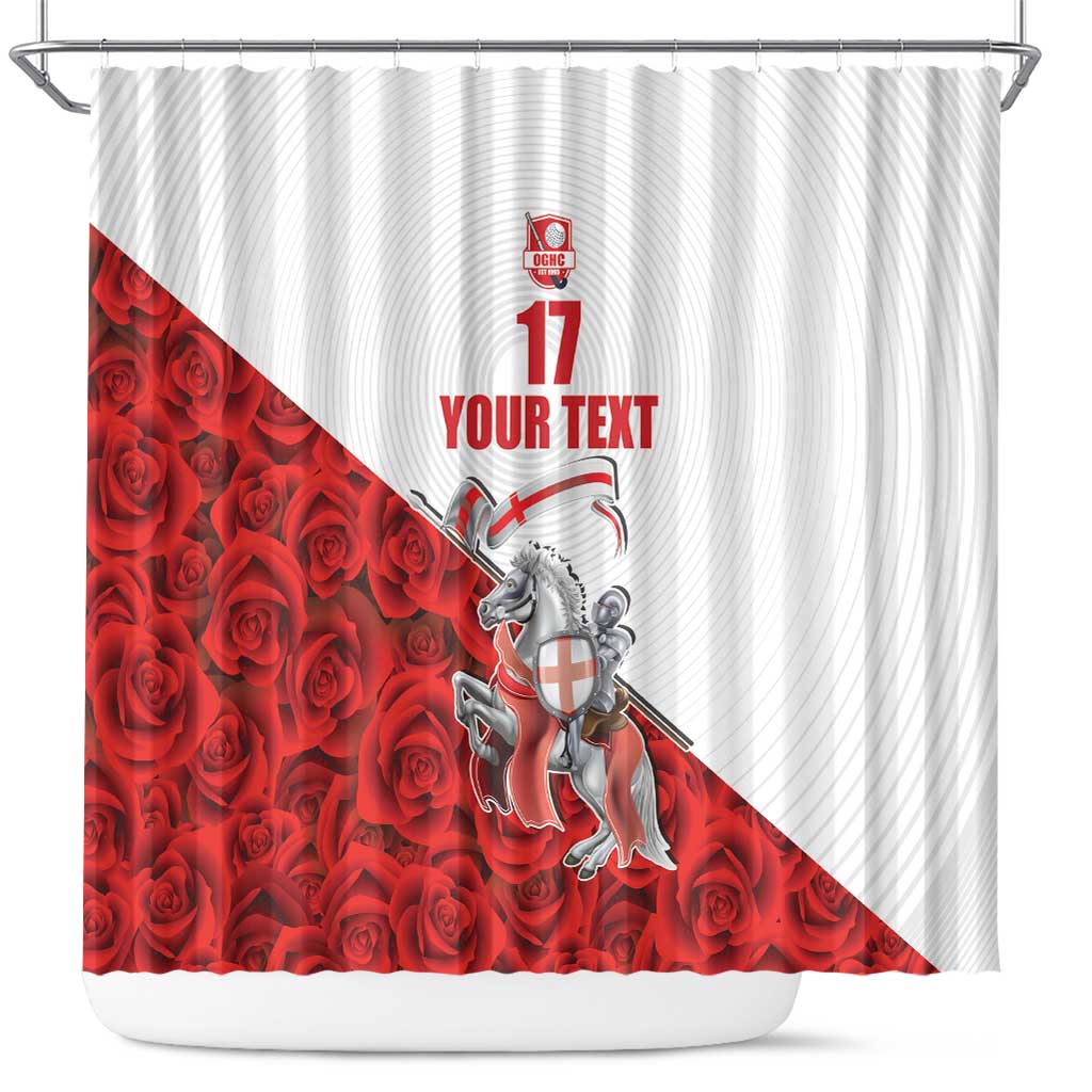 Custom England Field Hockey Champions Shower Curtain Old Georgians Hockey Club Sporty Style LT17