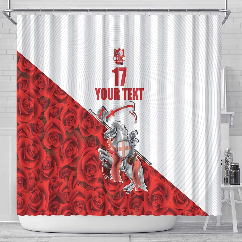 Custom England Field Hockey Champions Shower Curtain Old Georgians Hockey Club Sporty Style LT17