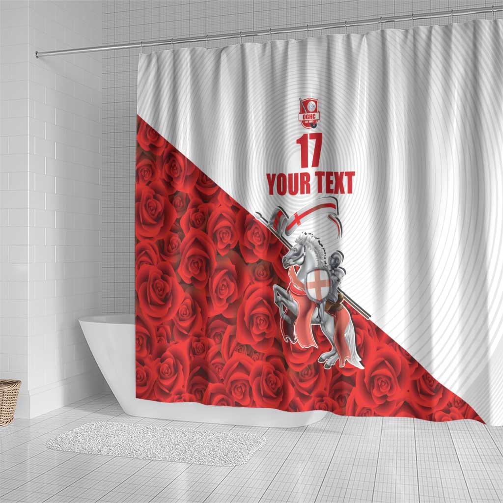 Custom England Field Hockey Champions Shower Curtain Old Georgians Hockey Club Sporty Style LT17
