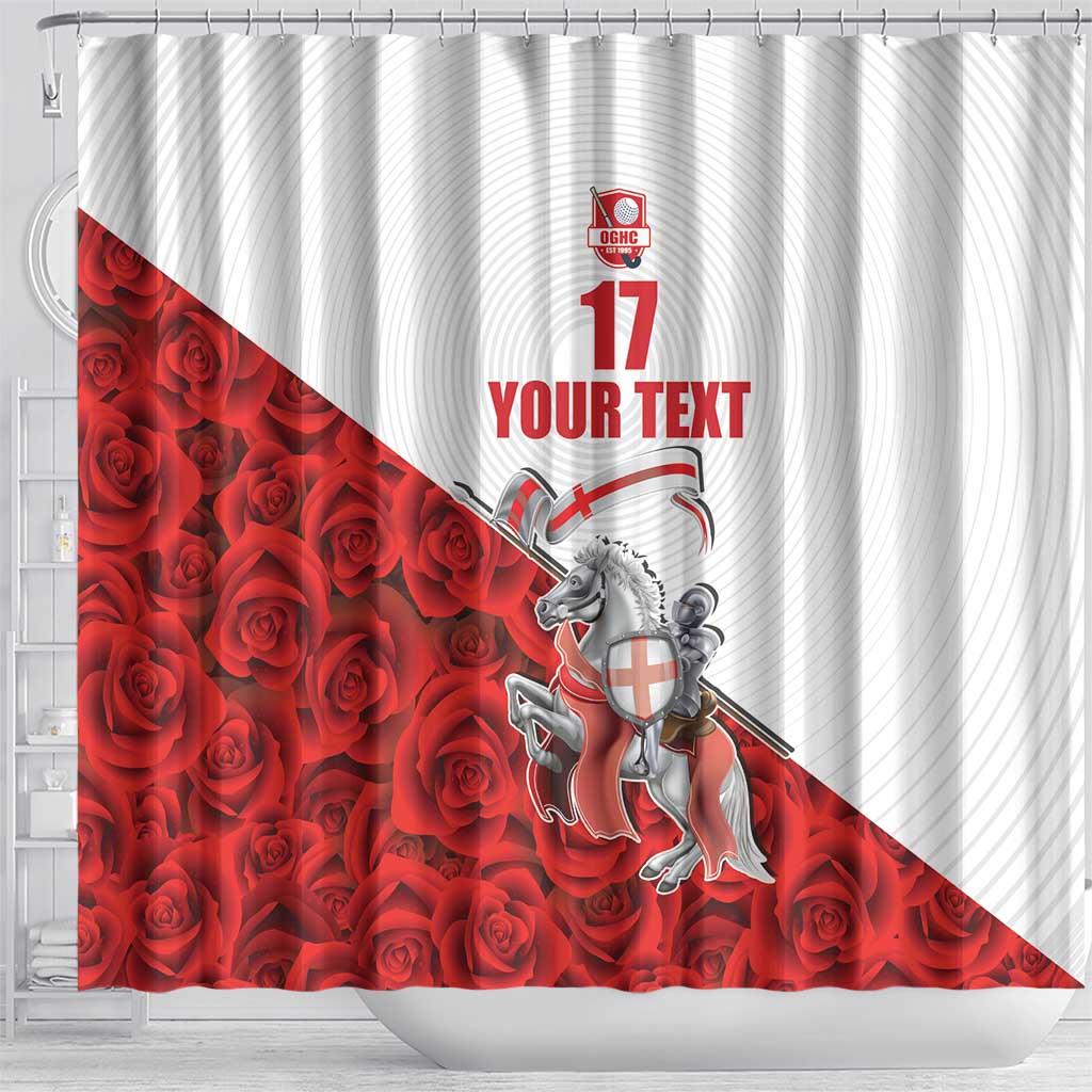 Custom England Field Hockey Champions Shower Curtain Old Georgians Hockey Club Sporty Style LT17