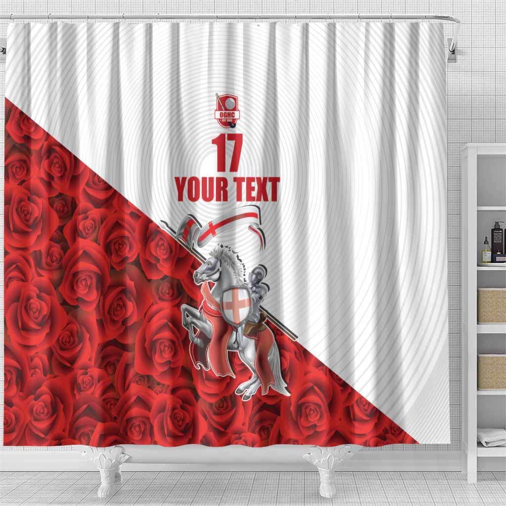Custom England Field Hockey Champions Shower Curtain Old Georgians Hockey Club Sporty Style LT17