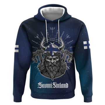 Personalized Finland Drakkar Vikings Hoodie Suomi Viking Warrior LT17