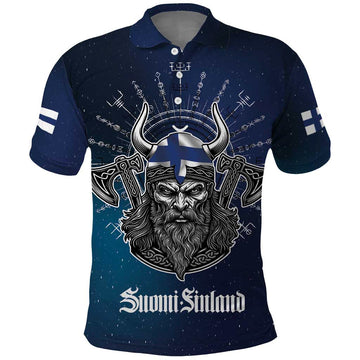 Personalized Finland Drakkar Vikings Polo Shirt Suomi Viking Warrior LT17