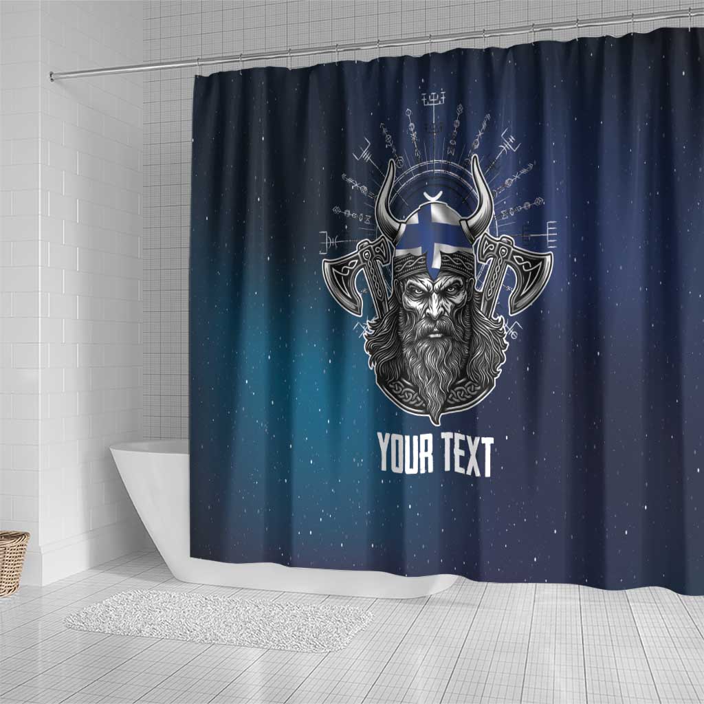 Personalized Finland Drakkar Vikings Shower Curtain Suomi Viking Warrior LT17