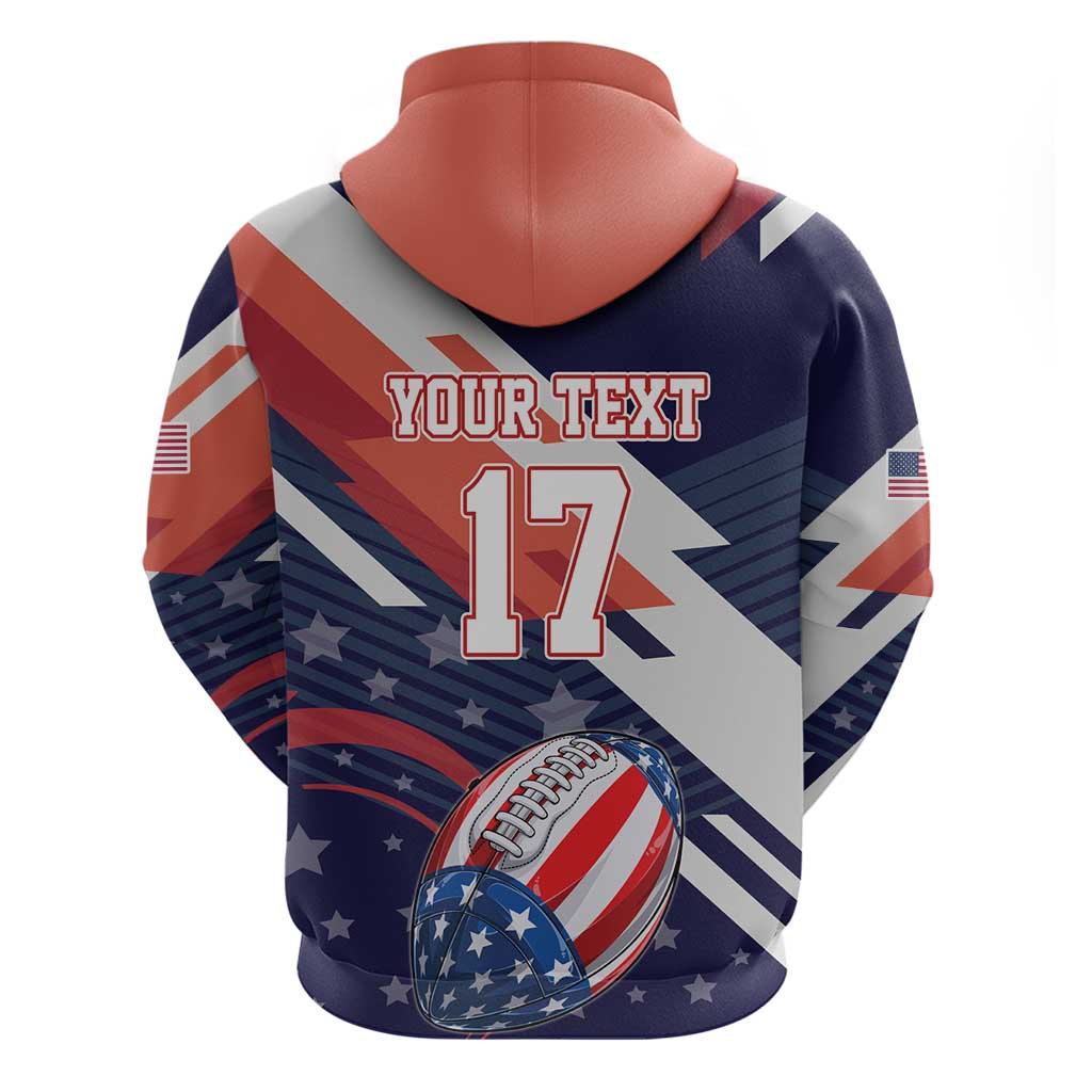 Custom United States American Football Hoodie USA Go Champions Sporty Style LT17