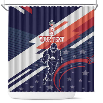 Custom United States American Football Shower Curtain USA Go Champions Sporty Style LT17
